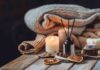 candle, light, sweater