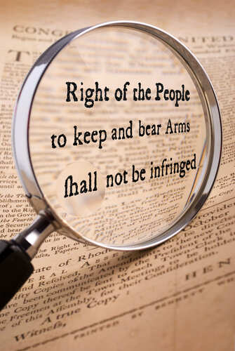 shutterstock_3306466.jpg Magnifying glass focusing on text about the right to bear arms