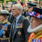 Prince Andrew’s Espionage Link Stuns UK Members of the royal family and officials in military uniforms during a public ceremony