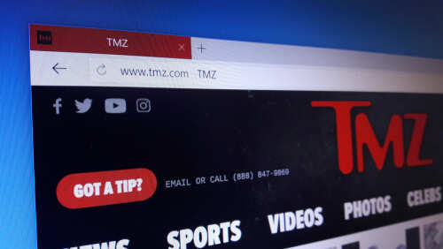 shutterstock_1075460873.jpg Screenshot of the TMZ website displayed in a web browser