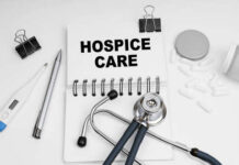 Congress DEMANDS Answers: Newsom’s Office in Hot Seat Notebook with 'HOSPICE CARE' written on it, surrounded by medical tools