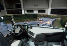 TERRIFYING Discovery: Trucks Operated by Ghost Drivers Interior view of a truck with a focus on the dashboard and road ahead