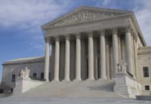 United States Supreme Court building with grand columns and steps