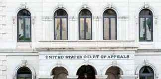 Facade of the United States Court of Appeals with arched windows
